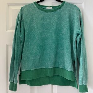 Roolee Green Cotton Crewneck Sweatshirt- size S